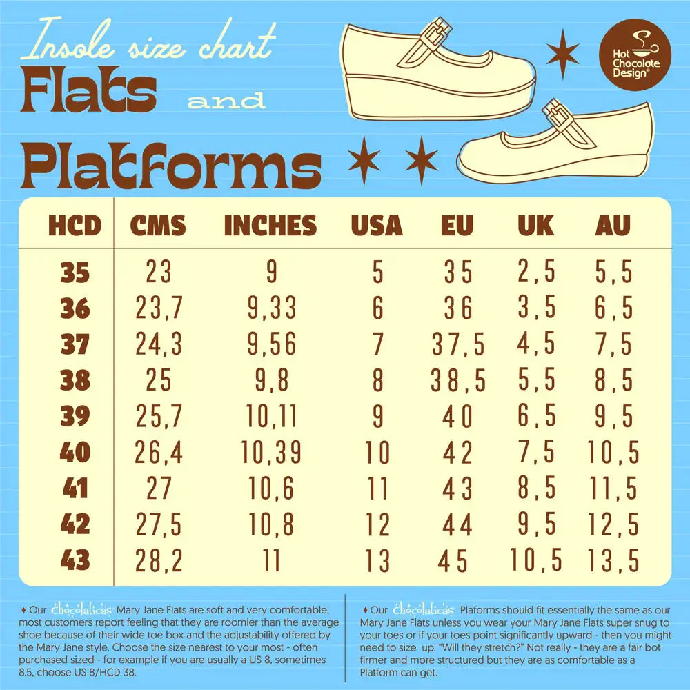 Chocolaticas® Jinxie Women's Mary Jane Flat Shoes - UK 9.5 Left Only! - DevilGothic DevilGothic