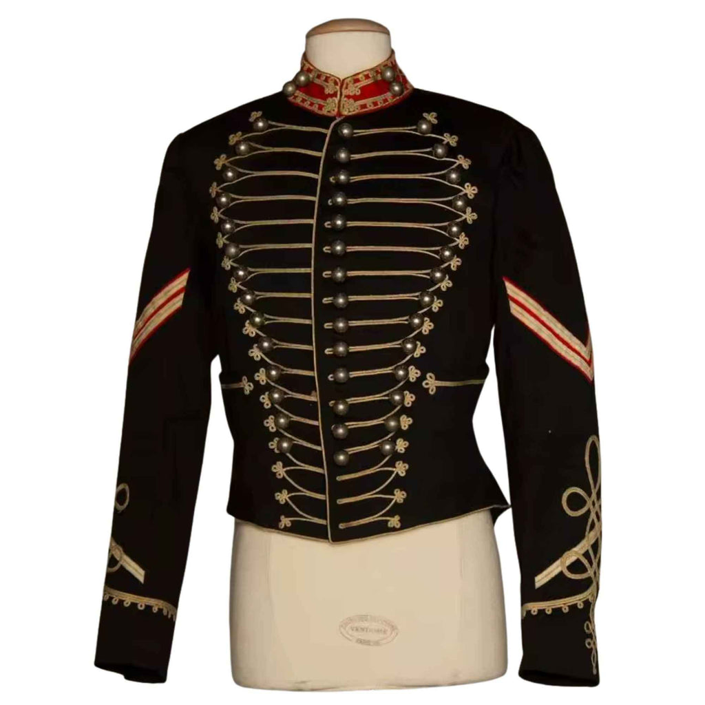 Military Hussar Black Coat Fashion Military Officer Jacket Uniform Vintage Gothic Jacket Custom Made Order