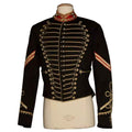 Military Hussar Black Coat Fashion Military Officer Jacket Uniform Vintage Gothic Jacket Custom Made Order
