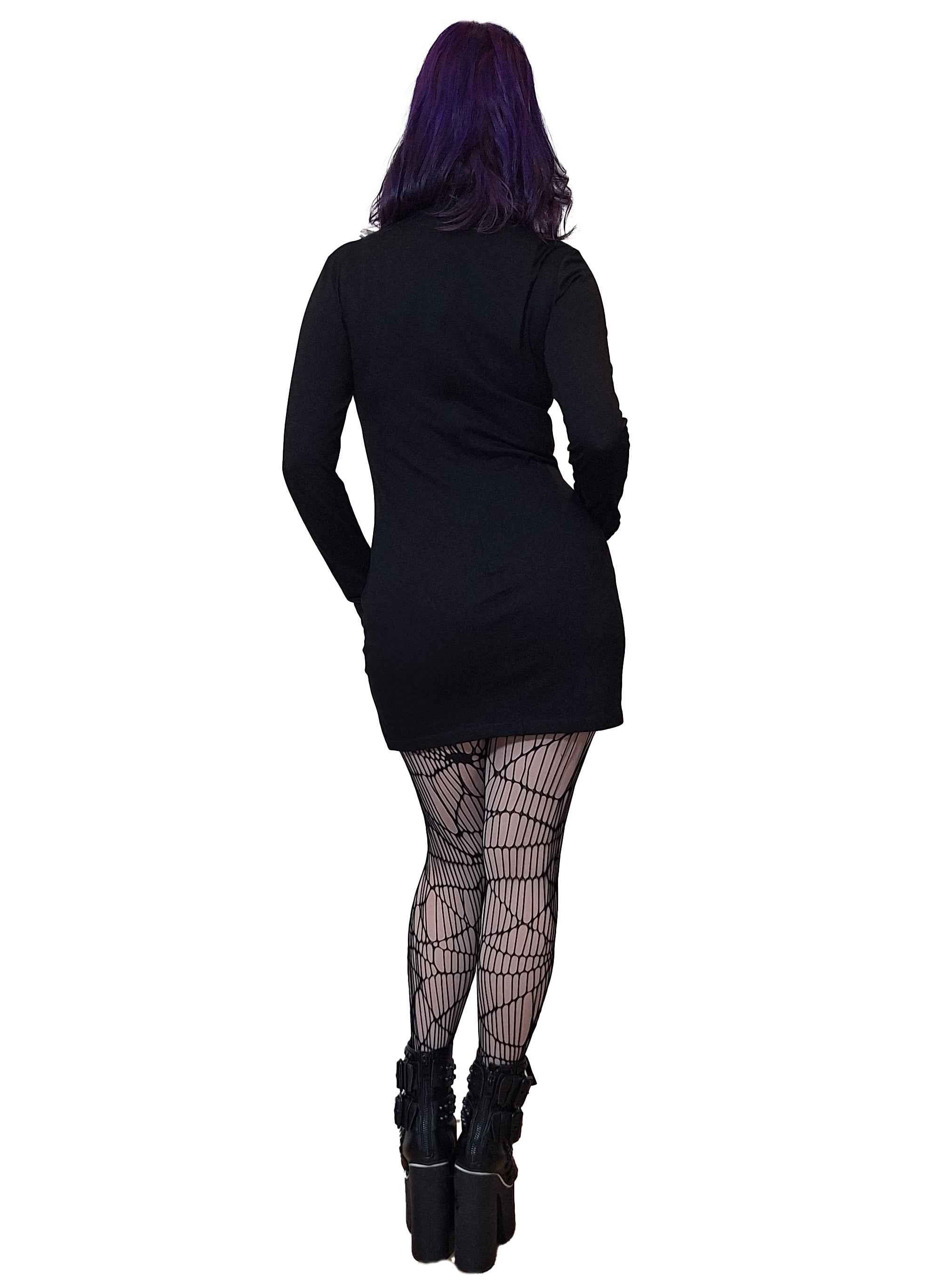 Necessary Evil Athena Vampire Skull Print Mini Dress