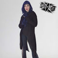 Necessary Evil Ribbed Sabrina Draped Cardigan with Hood - DevilGothic DevilGothic