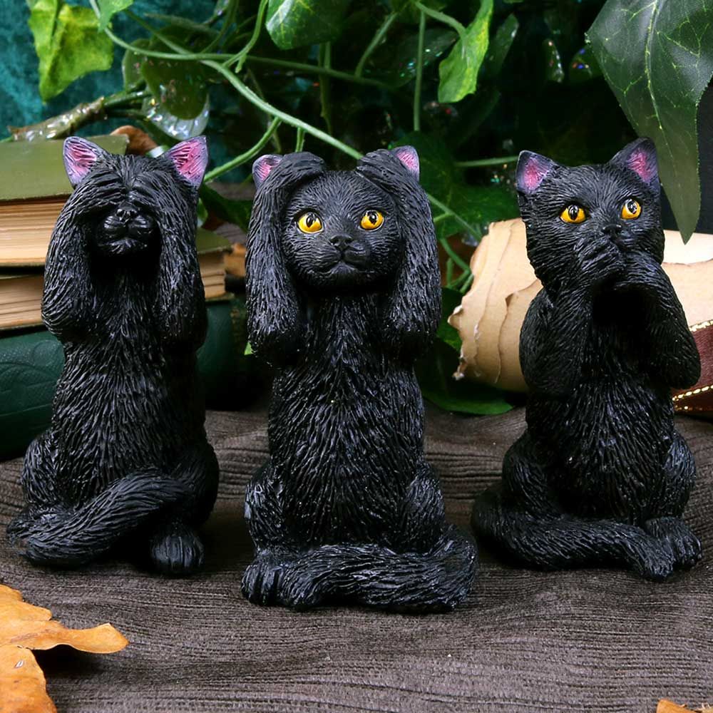 Nemesis Now Three Wise Felines 8.5cm - DevilGothic DevilGothic