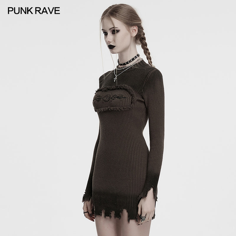 Punk Rave Lunar Eclipse Embroidered Dress - DevilGothic DevilGothic