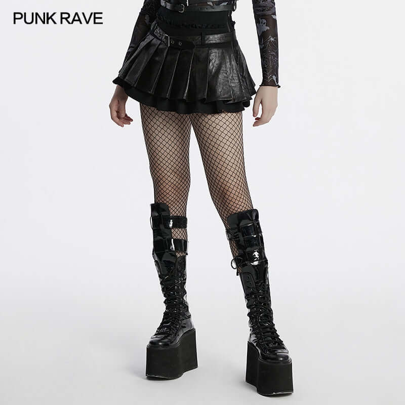 Punk Rave Jianna Pleated Skirt - DevilGothic DevilGothic