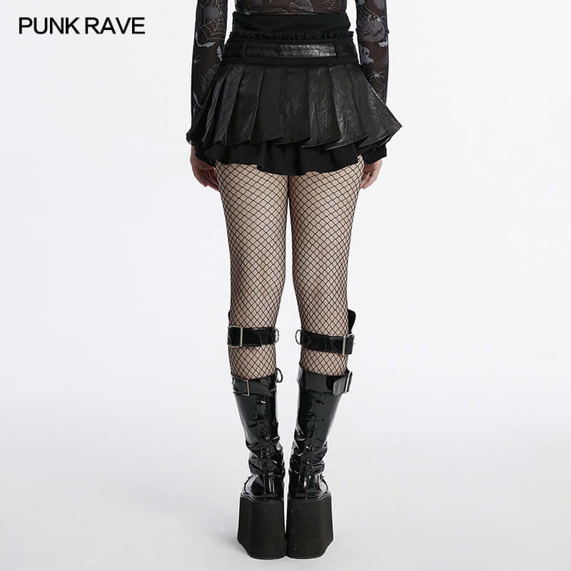 Punk Rave Jianna Pleated Skirt - DevilGothic DevilGothic