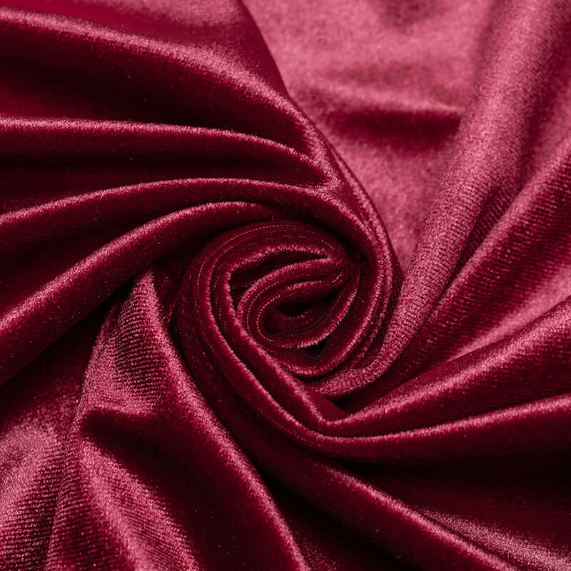 Punk Rave Leticia Burgundy Gradient Velvet Top with Feature Hooks and Eyes - DevilGothic DevilGothic