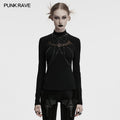Punk Rave Morrigan Bat Chain Goth Top In Black - DevilGothic DevilGothic