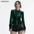 Punk Rave Fawn Gradient Printed Shirt in Green - DevilGothic DevilGothic