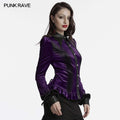 Punk Rave Fawn Gradient Printed Shirt in Violet - DevilGothic DevilGothic