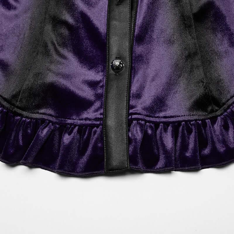 Punk Rave Fawn Gradient Printed Shirt in Violet - DevilGothic DevilGothic