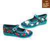Chocolaticas® Paint the Roses Red – Gothic Floral Mary Jane Flats - DevilGothic DevilGothic