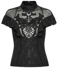 Punk Rave Gothic Applique Top - DevilGothic DevilGothic
