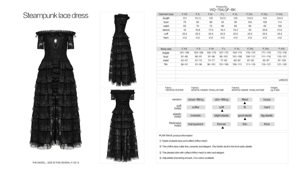Punk Rave  Penelope Steampunk Lace Dress - DevilGothic DevilGothic