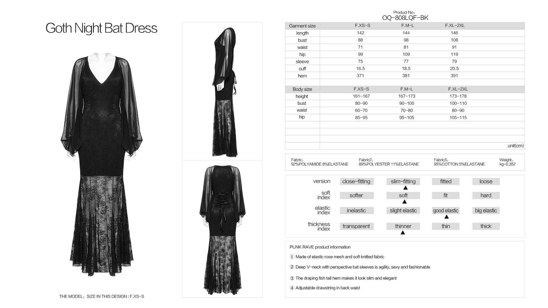 Punk Rave Calliope Goth Night Bat Dress - DevilGothic DevilGothic