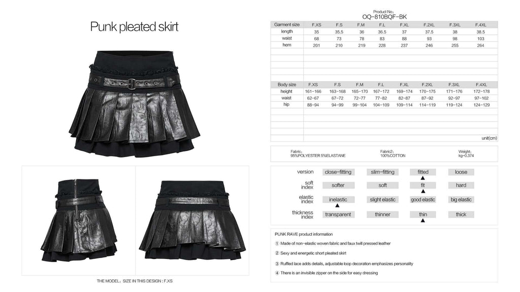 Punk Rave Jianna Pleated Skirt - DevilGothic DevilGothic
