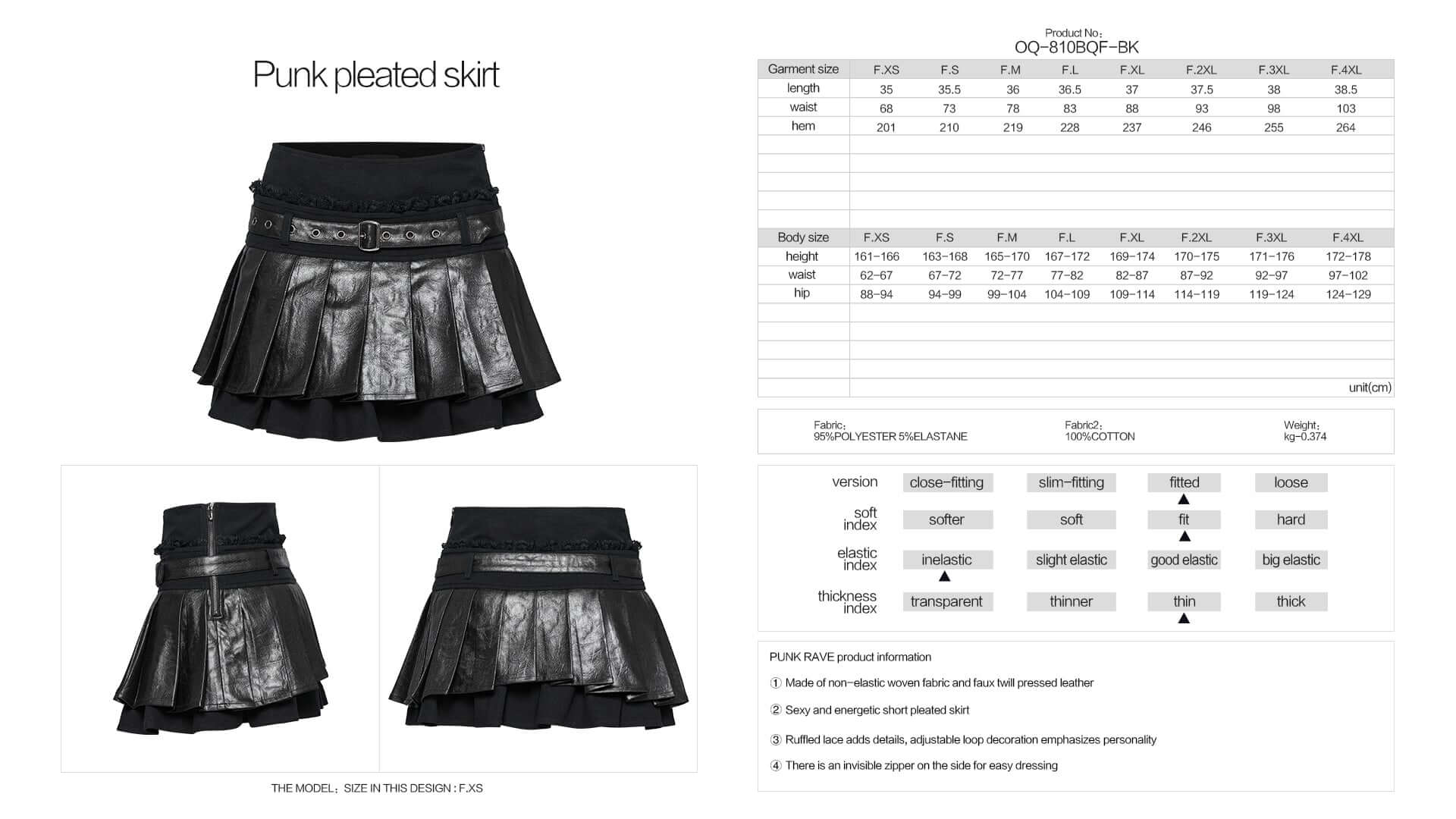 Punk Rave Jianna Pleated Skirt - DevilGothic DevilGothic