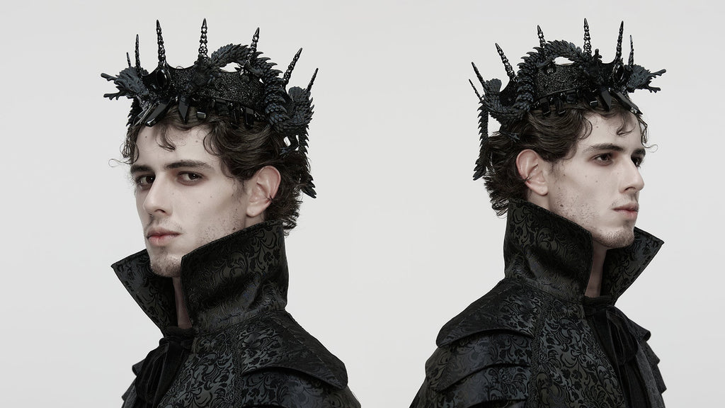 Punk Rave Goth Coiling Dragon Crown - DevilGothic DevilGothic