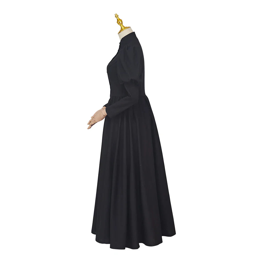 Victorian Gothic Mourning Bustle Ball Gown – Steampunk Day Dress - DevilGothic DevilGothic