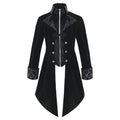 Steampunk Women Men Medieval Dress costume Velvet Stand Collar Tailcoat Gothic Vampire Cosplay Jacket Coats