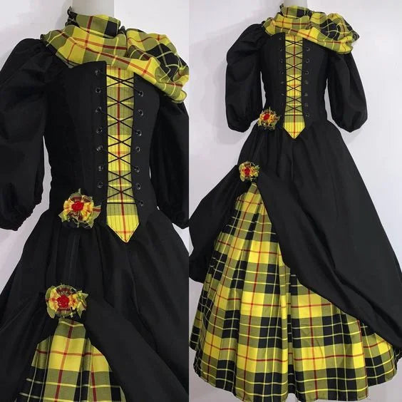 Outlander Claire Fraser Cosplay Dress – Highland Medieval Scottish Costume for Women