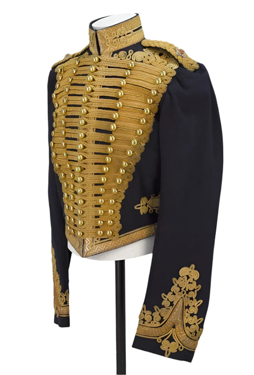 1909 Captain Costume – Victorian Civil War Royal Hussar Military Jacket & Napoleonic Gothic Officer Uniform