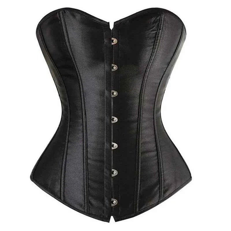 Corset Top Bustier Overbust Women Satin Lingerie Corselet