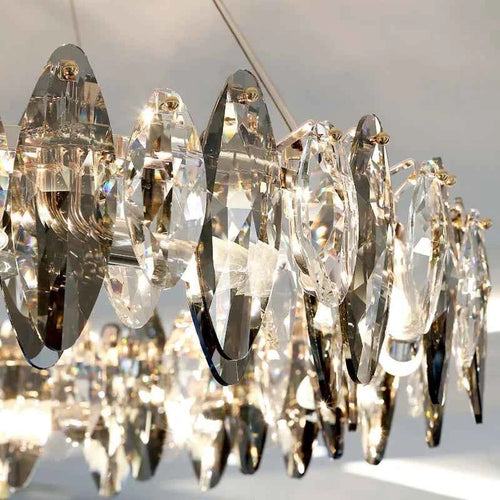 Crystal Gold Silver Modern Independent Designer Chandelier LED Light Fixture Luxury