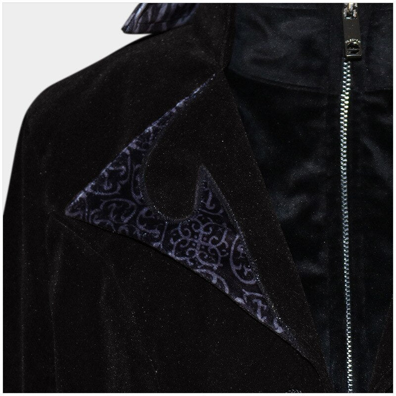 Steampunk Women Men Medieval Dress costume Velvet Stand Collar Tailcoat Gothic Vampire Cosplay Jacket Coats