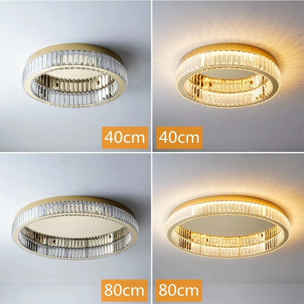 Modern Gold Crystal  Ceiling Chandelier  Led Indoor Lighting Decor