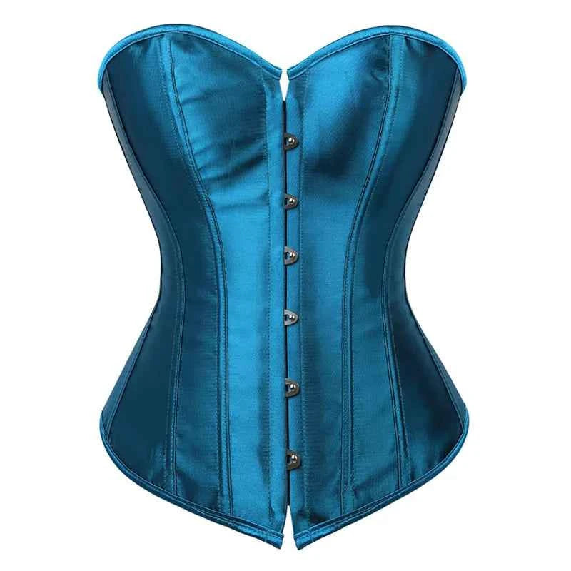 Corset Top Bustier Overbust Women Satin Lingerie Corselet