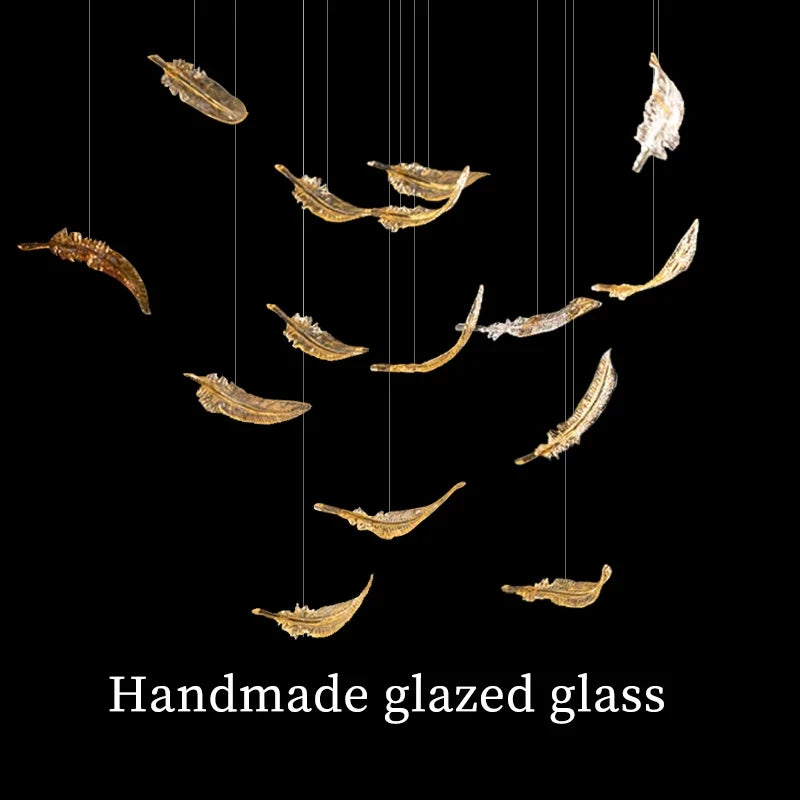luxury Glass Hanging  Led Chandelier