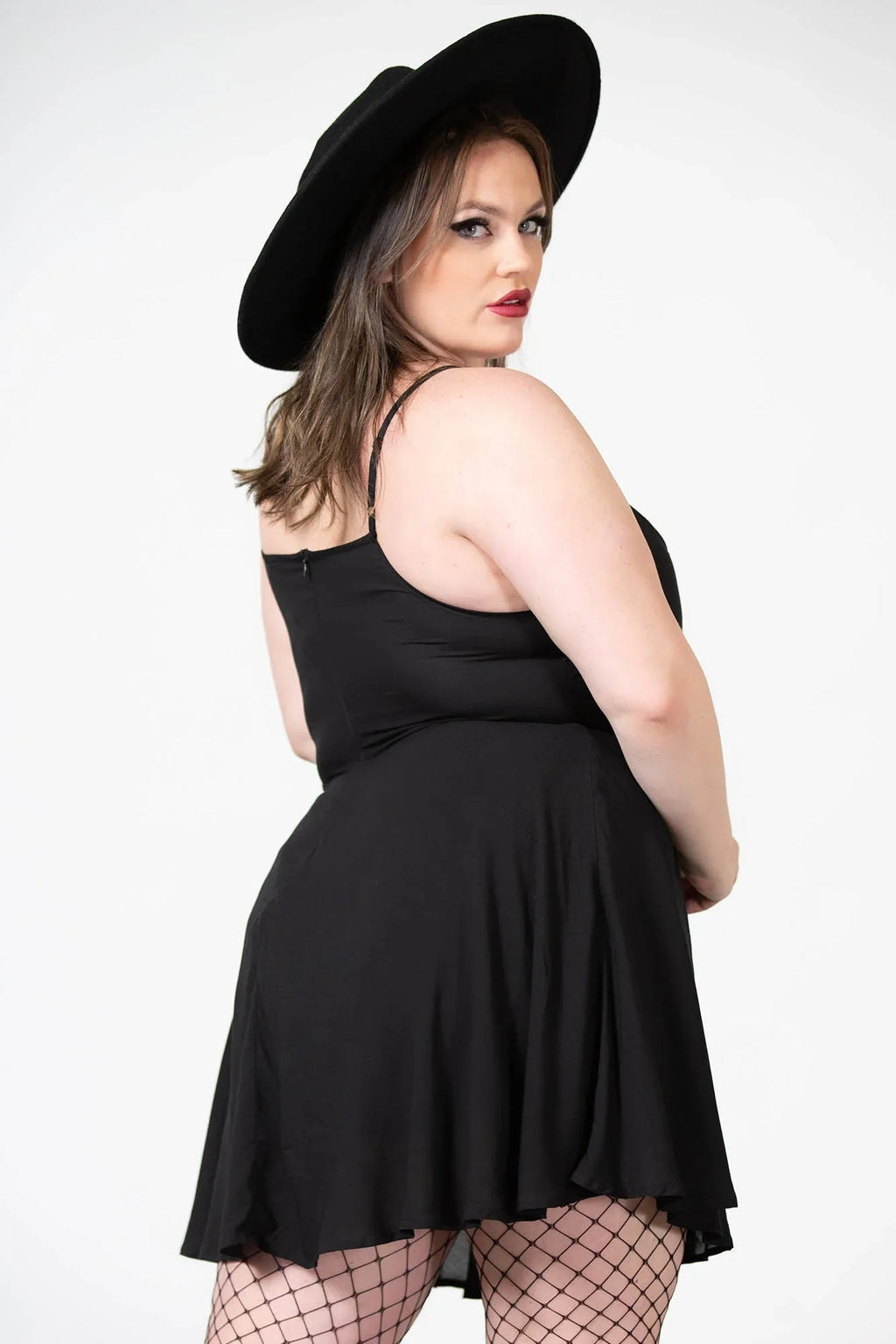 Killstar Sacralgia Lace Insert Black A-Line Dress - DevilGothic DevilGothic