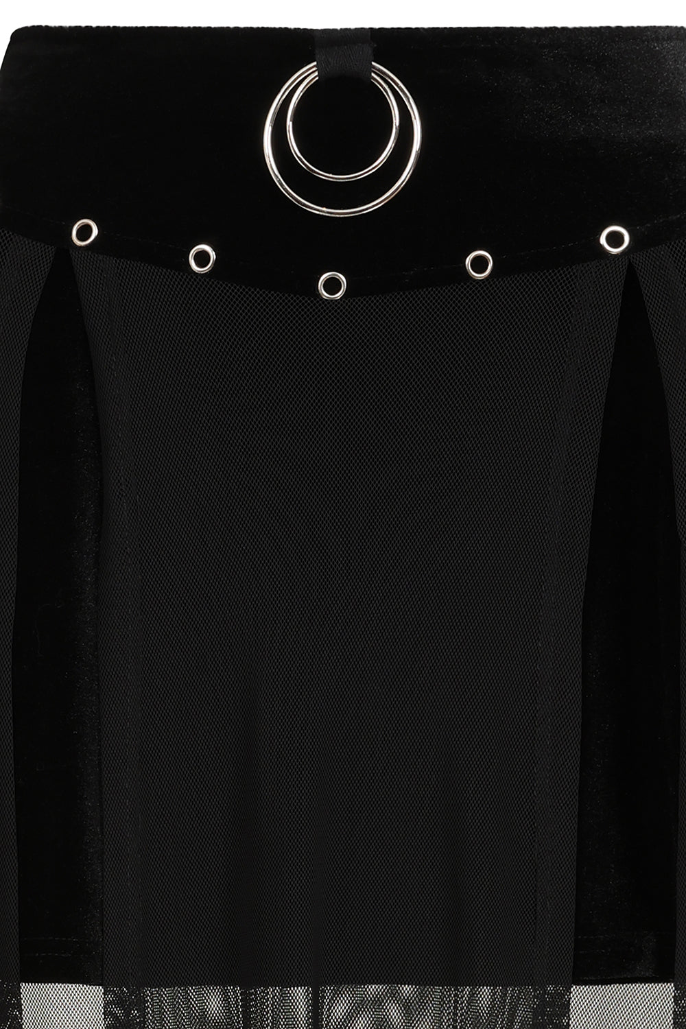 Banned Apparel Obsidian Sheer Mesh Split Skirt in Black - DevilGothic DevilGothic