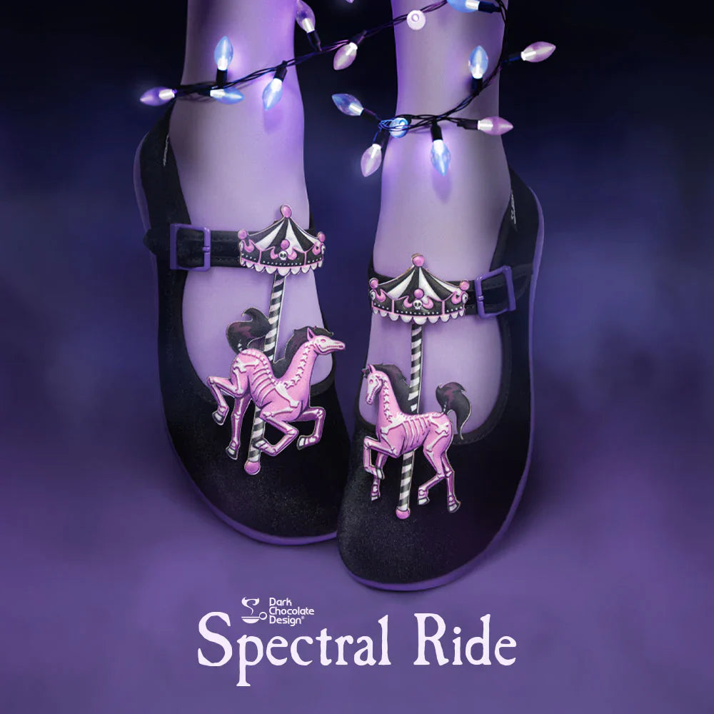 Chocolaticas® Spectral Ride – Gothic Carousel Mary Jane Flats - DevilGothic DevilGothic