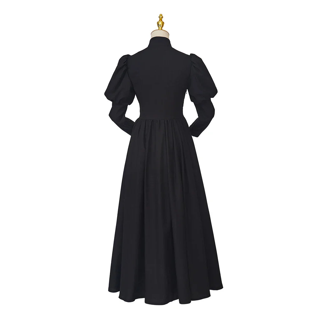 Victorian Gothic Mourning Bustle Ball Gown – Steampunk Day Dress - DevilGothic DevilGothic