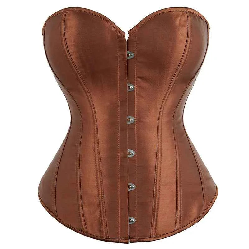Corset Top Bustier Overbust Women Satin Lingerie Corselet