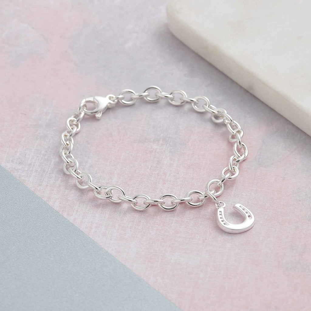 Horse Silver Charm Bracelet
