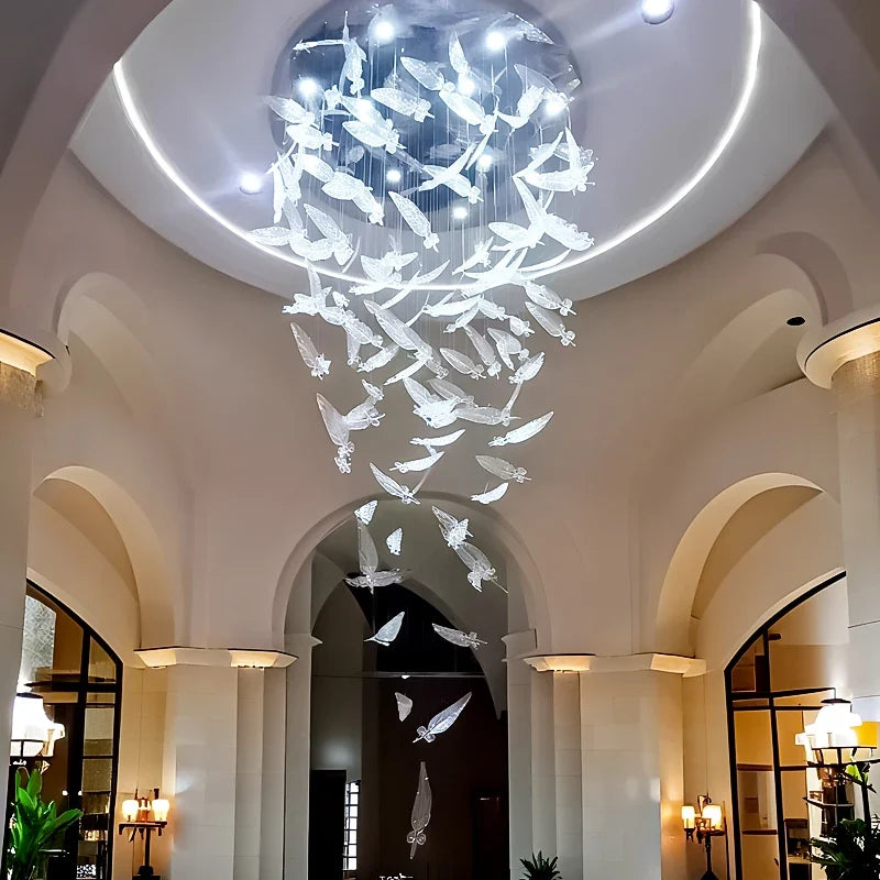luxury Glass Hanging  Led Chandelier