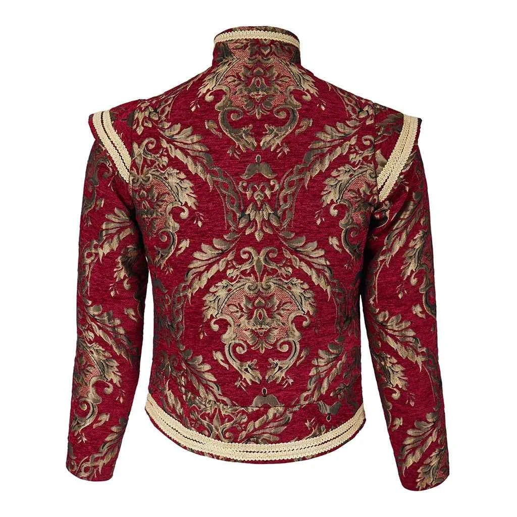 Tudor Men’s Doublet – Renaissance Medieval Noble Prince Jacket with Removable Sleeves
