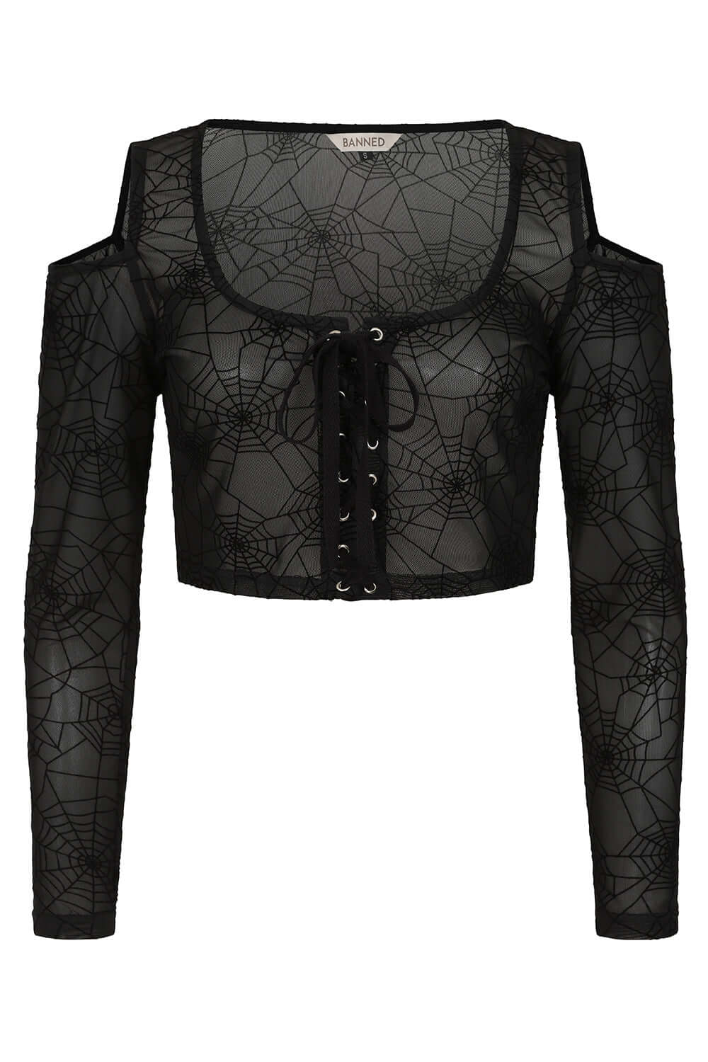 Banned Apparel Seraphina Mesh Top Black - DevilGothic DevilGothic