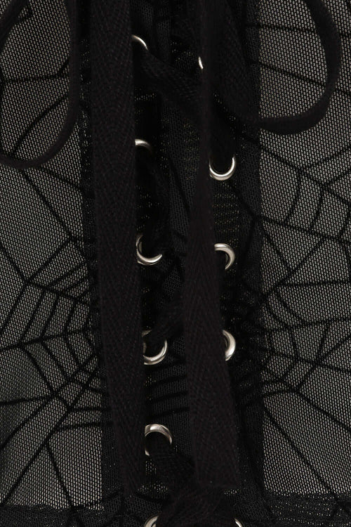 Banned Apparel Seraphina Mesh Top Black - DevilGothic DevilGothic