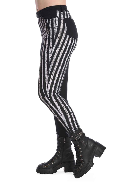 Banned Spooky Night Walks Half and Half Trousers