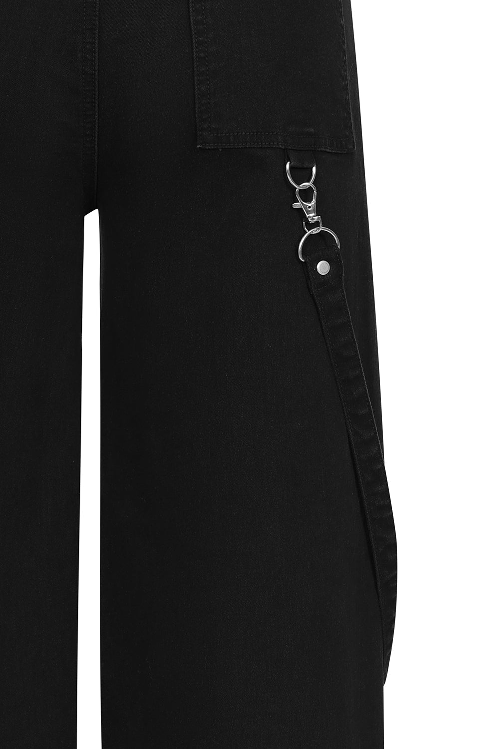 Banned Apparel Cinder Industrial Mesh Panel Wide Leg Trousers - DevilGothic DevilGothic
