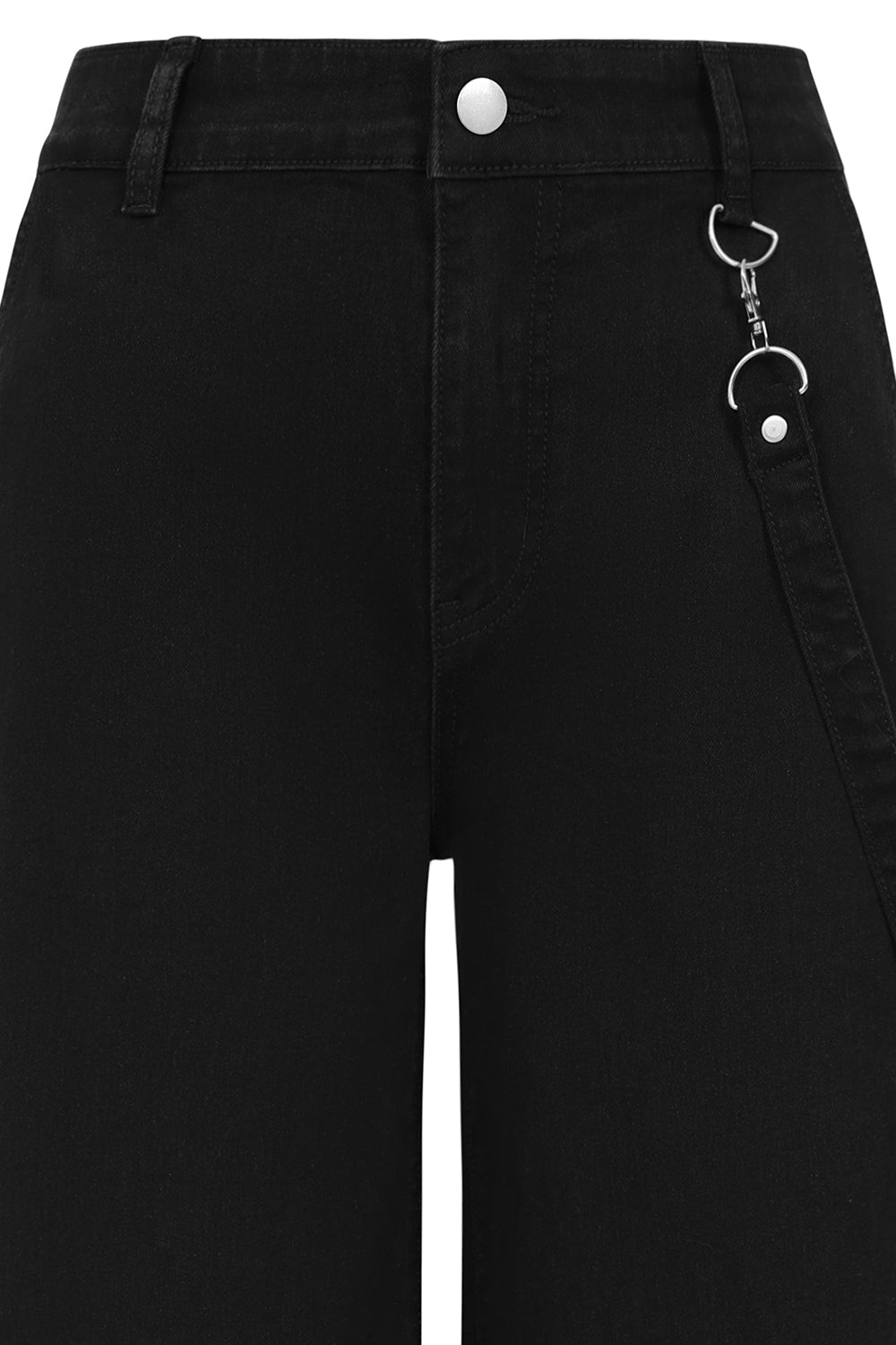 Banned Apparel Cinder Industrial Mesh Panel Wide Leg Trousers - DevilGothic DevilGothic