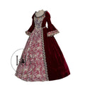 Victorian Gothic Wedding Dresses Civil War Southern Belle Rococo Long Sleeve Lace-up Bridal Dress - DevilGothic DevilGothic