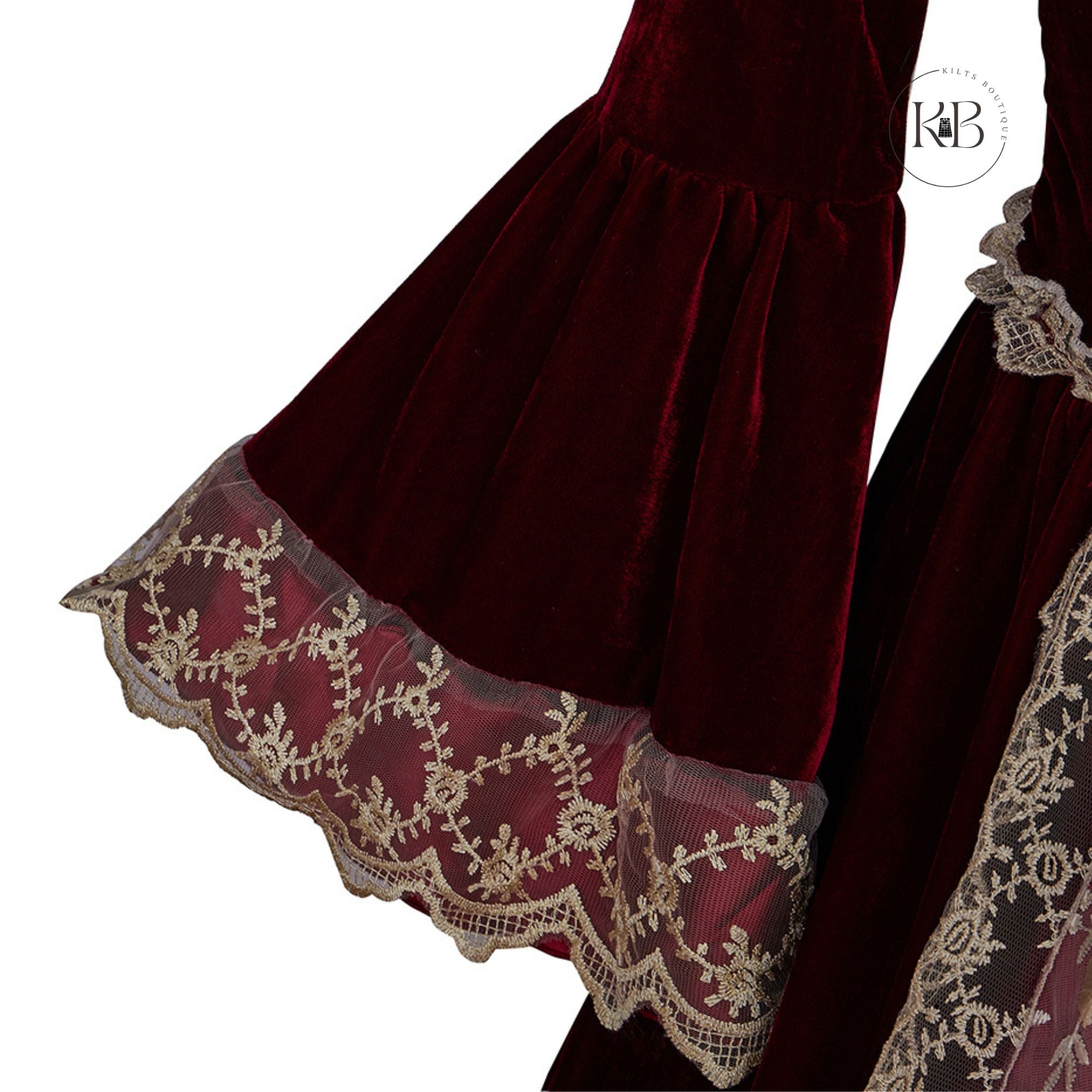 Victorian Gothic Wedding Dresses Civil War Southern Belle Rococo Long Sleeve Lace-up Bridal Dress - DevilGothic DevilGothic