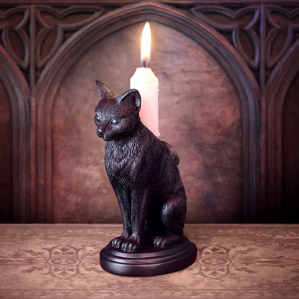 Alchemy England Faust's Familiar (Cat Candlestick) Candle Holder/Tea Light (V113)