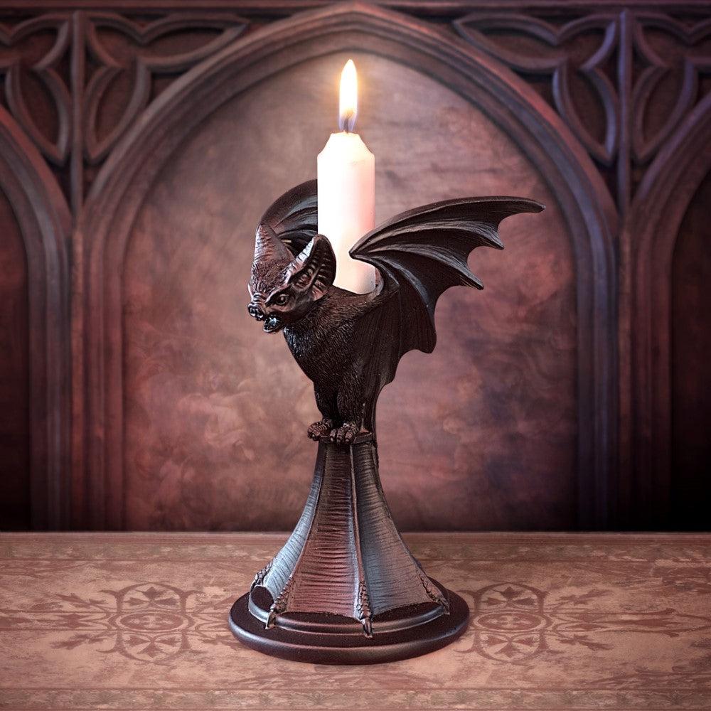 Alchemy Gothic Vespertilio (Bat Candlestick)  Candle Holder (V114)