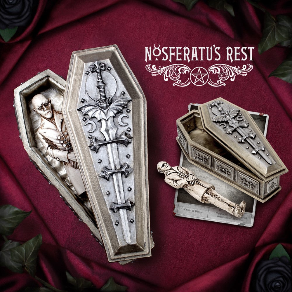 Alchemy Gothic Nosferatu's Rest Coffin & Figure Display Box (V117)