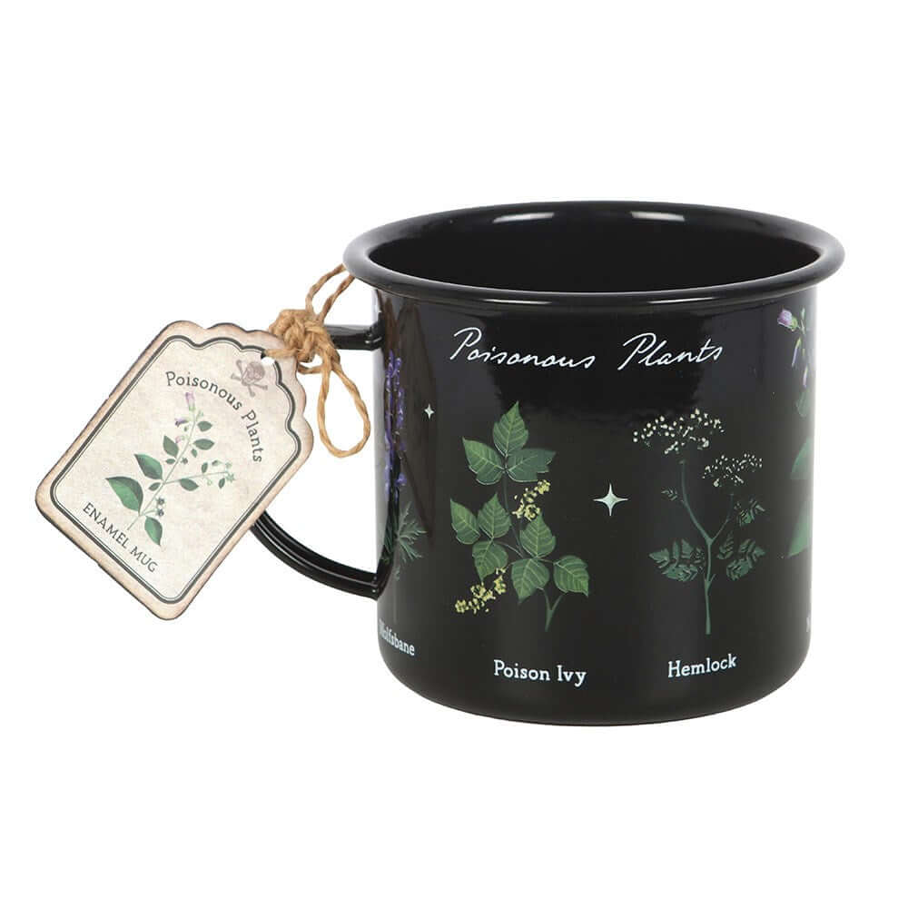 Gothic Gifts Poisonous Plants Enamel Mug - DevilGothic DevilGothic